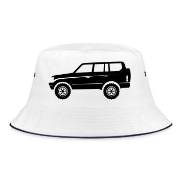 Offroad Adventure SUV - Bucket Hat - white/navy - Front