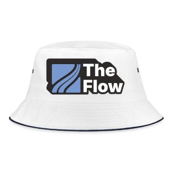 The Flow Pattern Design - Bucket Hat - white/navy - Front