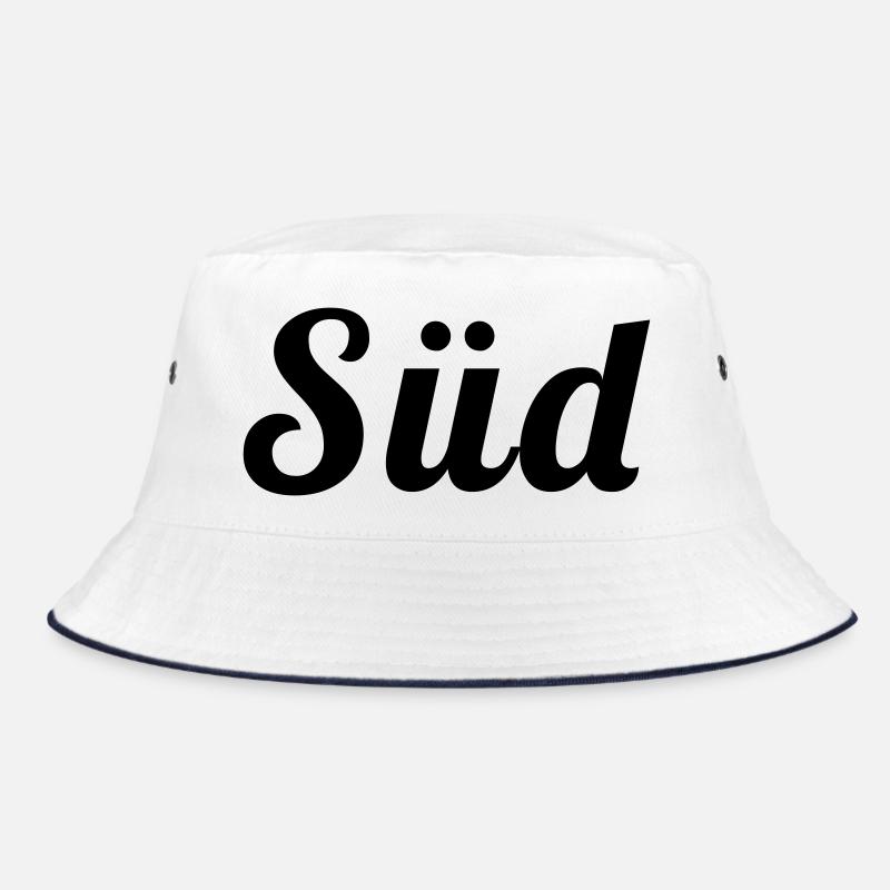 schwarz, weiss, blau - Alm Statement Bucket Hat