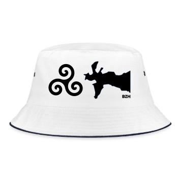 Tri-Crozon - Bucket Hat - white/navy - Front
