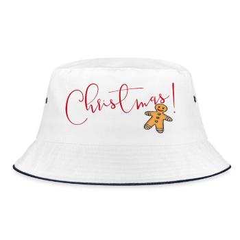 Christmas gingerbread - Bucket Hat - white/navy - Front
