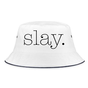 slay - Bucket Hat - white/navy - Front