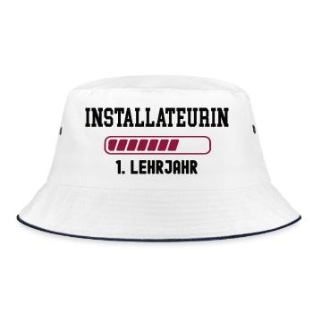 Apprenticeship as a plumber 1st year of apprenticeship as a plumber - Bucket Hat - white/navy - Front