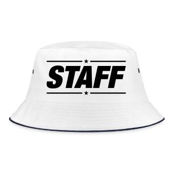 Staff - Bucket Hat - white/navy - Front