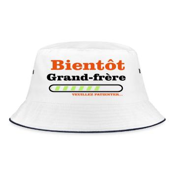 Bientôt grand frere - Bob - blanc/marine - Devant