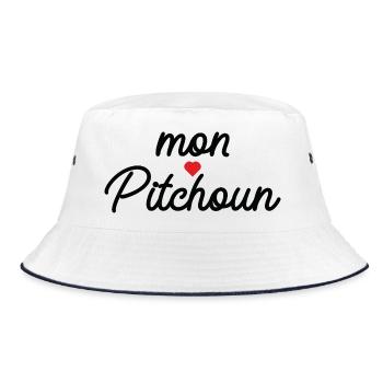 Mon Pitchoun Coeur - Bob - blanc/marine - Devant