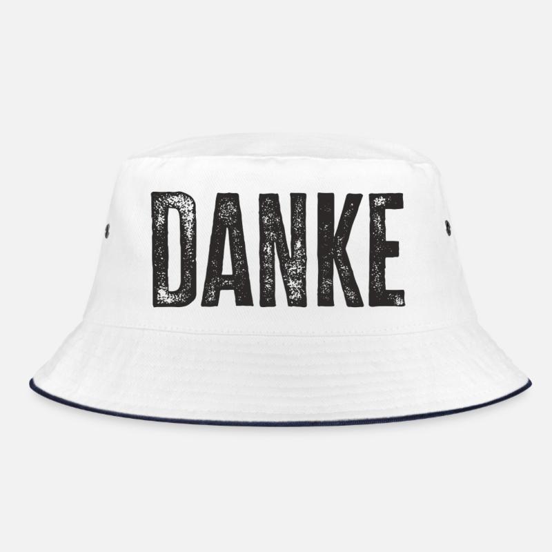 Danke Schriftzug – Minimalistisches Textdesign Bucket Hat
