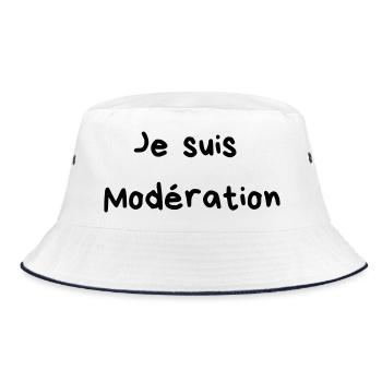 Je bois avec moderation - 2 - Bob - blanc/marine - Devant