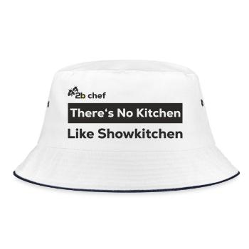 2b chef - Bucket Hat - Weiß/Navy - Vorne