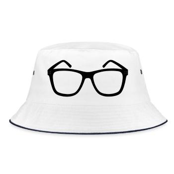 glasses - Bucket Hat - white/navy - Front