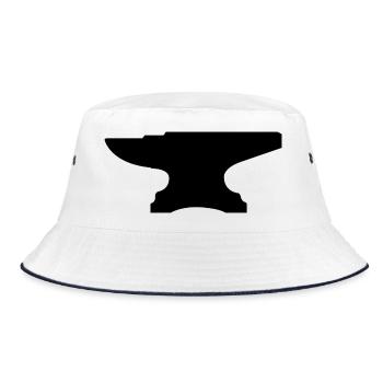 Amboss - Bucket Hat - Weiß/Navy - Vorne