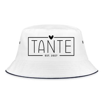 Aunt est 2027 - Bucket Hat - white/navy - Front