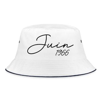 1966 Anniversaire Juin 1966 cadeau Juin 1966  - Bob - blanc/marine - Devant