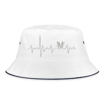 Building Cleaner Heartbeat Retro Cleaner - Bucket Hat - white/navy - Front