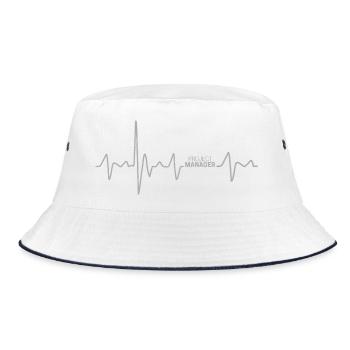 Project Manager Heartbeat Project Manager Design - Bucket Hat - white/navy - Front