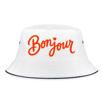 Bonjour avec Love Heart en France française - Bob - blanc/marine - Devant