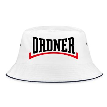 Folders (Order/Security/Concave/Black Red) - Bucket Hat - white/navy - Front
