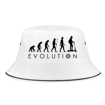evolution - Bucket Hat - white/navy - Front