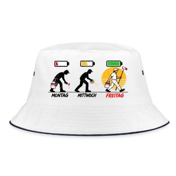 Maler wissen, warum Freitag der beste Farbton ist - Bucket Hat - Weiß/Navy - Vorne