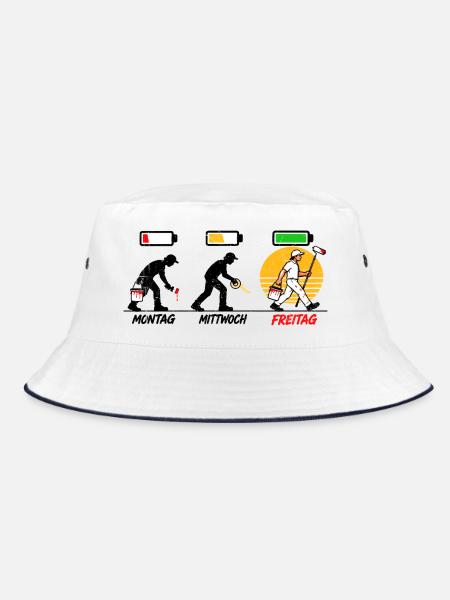 Maler wissen, warum Freitag der beste Farbton ist - Bucket Hat - Weiß/Navy
