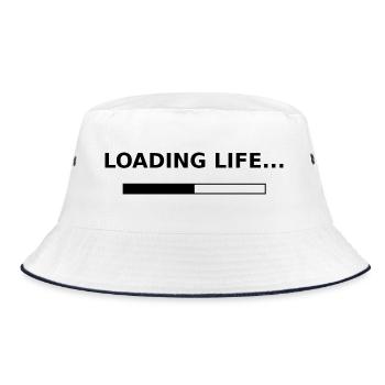 Loading Life - Bucket Hat - white/navy - Front