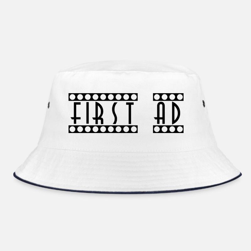 First_AD - Bucket Hat - Weiß/Navy