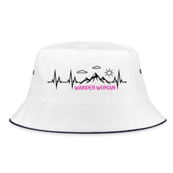 Wander Woman Wanderwoman - Bucket Hat - Weiß/Navy - Vorne