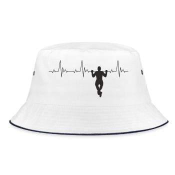Calisthenics Heartbeat Traction Fréquence Puls ECG - Bob - blanc/marine - Devant