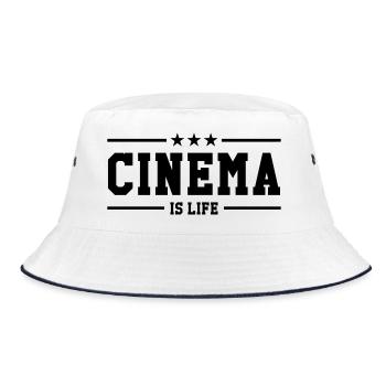Cinema is life - Bucket Hat - white/navy - Front