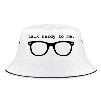 Geek - TALK NERDY TO ME. - Bob - blanc/marine - Devant