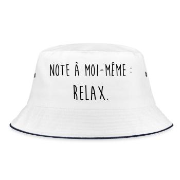 Relax / Humour / Fainéant / Paresse / Drôle Stress - Bob - blanc/marine - Devant