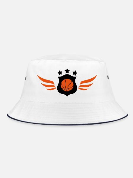 Basketball - Basket Ball - Game - Sport - Player - Bucket Hat - Weiß/Navy - Vorne