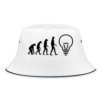 Elektriker / Elektrizität / Arbeit / Job - Bucket Hat - Weiß/Navy - Vorne