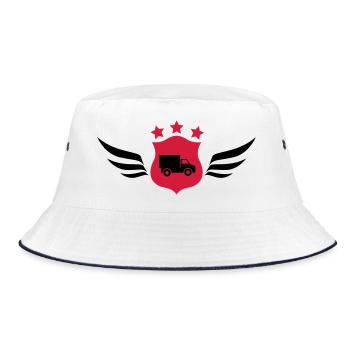 Mover Frachtführer Déménageur Déménagement - Bucket Hat - white/navy - Front