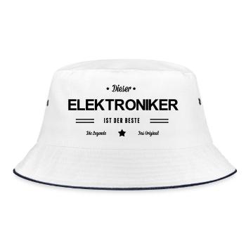 Bester Elektroniker - Bucket Hat - Weiß/Navy - Vorne