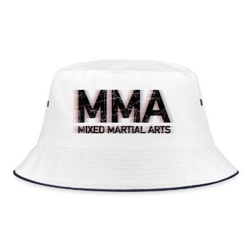 Mixed Martial Arts MMA - Bucket Hat - white/navy - Front
