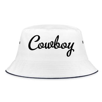 cowboy - Bucket Hat - white/navy - Front