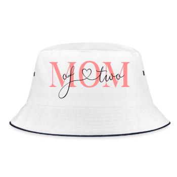 Maman de deux enfants! -personnalisable - Bob - blanc/marine - Devant