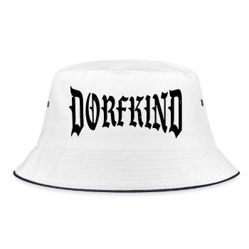 dorf kind child village bambino dorfkind shirt - Bucket Hat - Weiß/Navy - Vorne