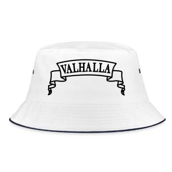 Walhalla im Banner - Bucket Hat - Weiß/Navy - Vorne