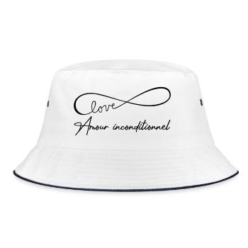 Amour inconditionnel - Amour - Amour sans limite - Bob - blanc/marine - Devant