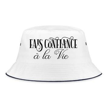 fais confiance a la vie - Bob - blanc/marine - Devant
