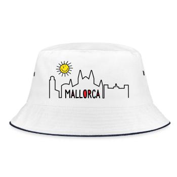 Mallorca in summer - Bucket Hat - white/navy - Front