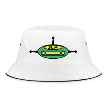 Raumgleiter - Bucket Hat - Weiß/Navy - Vorne