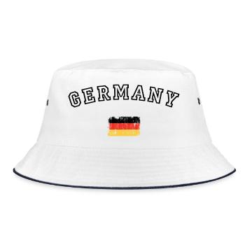 German Flag Stripes Pop Art - Bucket Hat - white/navy - Front