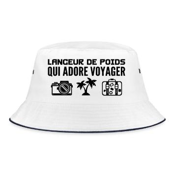 Voyageurs & Lanceurs de poids : Passion & Sport - Bob - blanc/marine - Devant