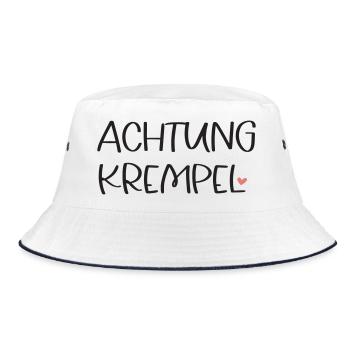 ACHTUNG KREMPEL! - Bucket Hat - Weiß/Navy - Vorne