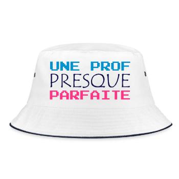 Schule / Lehrer / Lehrer / Lehrer / Lehrer - Bucket Hat - Weiß/Navy - Vorne