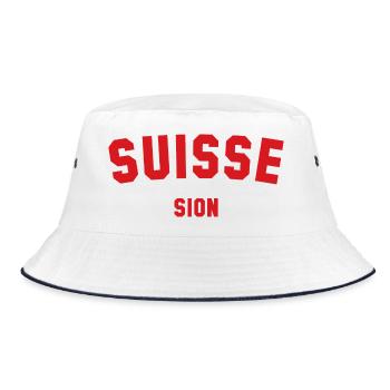 SION Suisse Switzerland Schweiz - Bucket Hat - white/navy - Front
