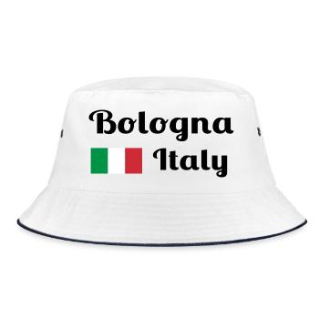 Bologna Italy - Stylish prints - Bucket Hat - white/navy - Front